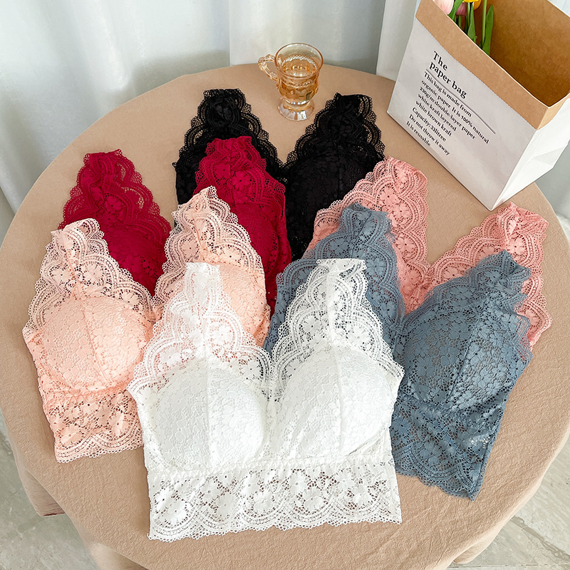 3pcs Women's Floral Lace Brale - Bralette Wireless Soft review and price