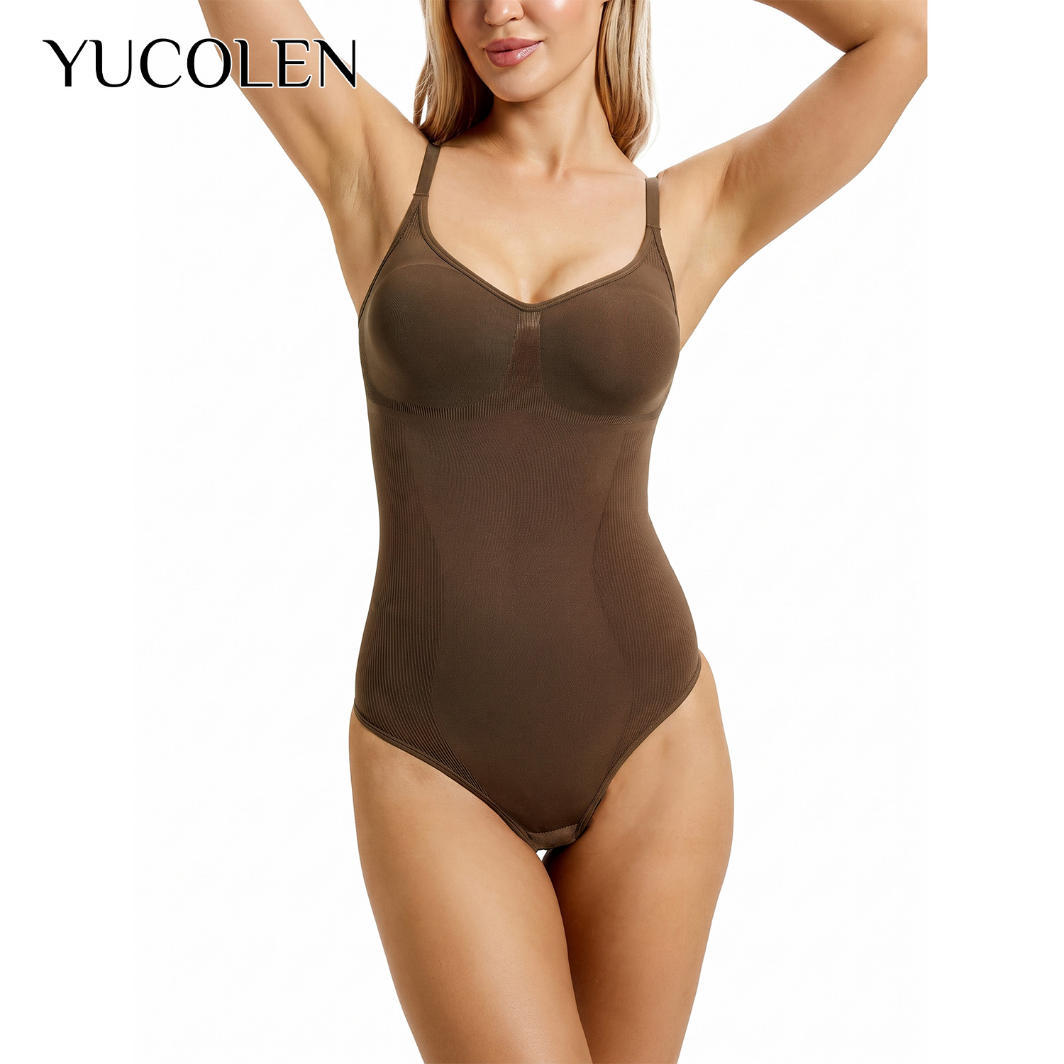 YUCOLEN Women U‑Neck Thong Bod - Shapewear Bodysuit Firm review and price