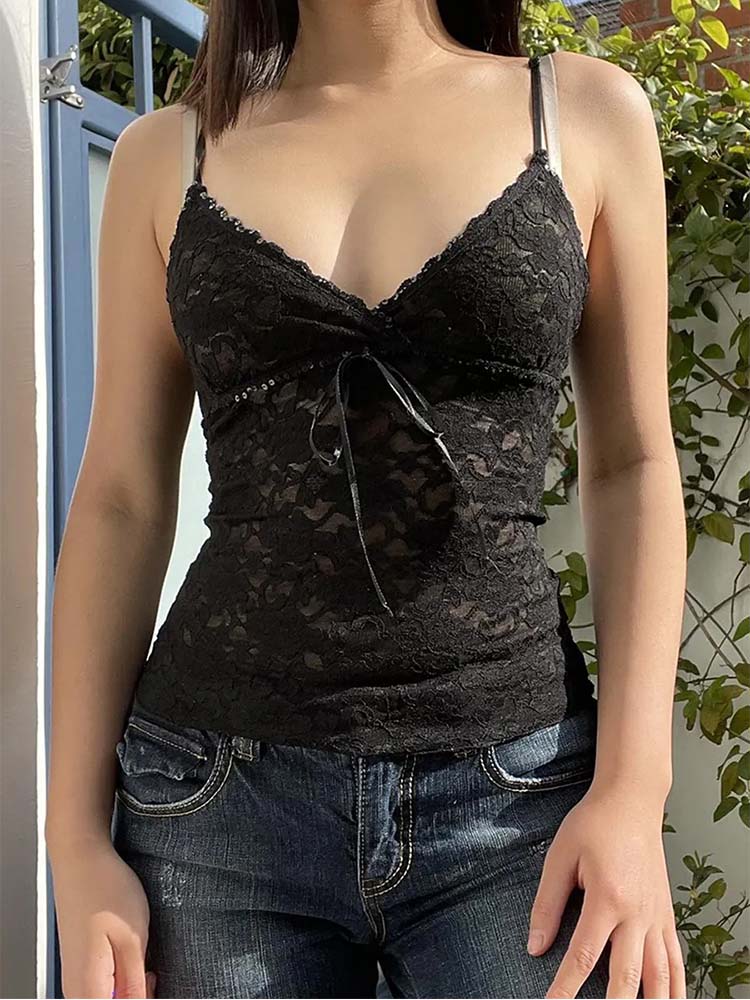 Black See Through Lace Cami Cr - Cami Top Lace review and price
