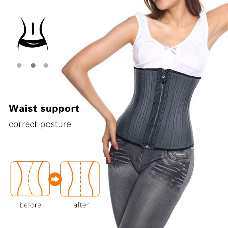 25-Steel Bones Latex Waist Tra - Shapewear Bodysuit Firm review and price