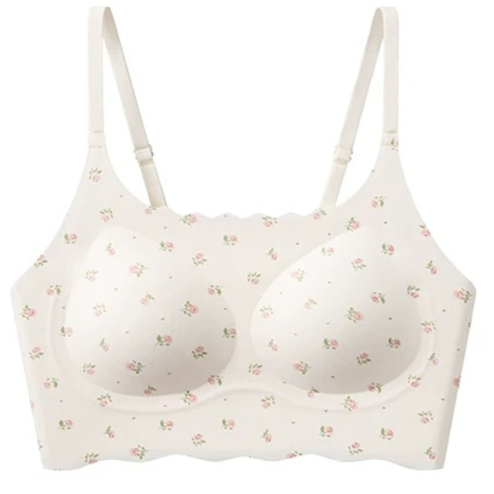Cute Floral Bow Teen Girls Pub - Bralette Wireless Soft review and price