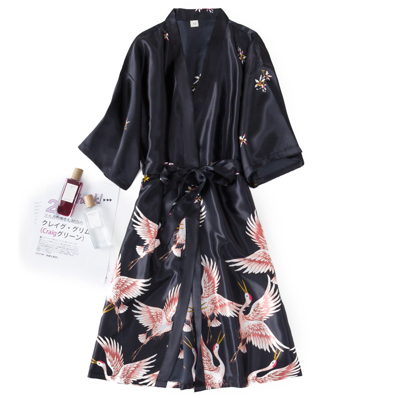 Burgundy Women 2PCS Faux Silk  - Robe Silk Women review and price